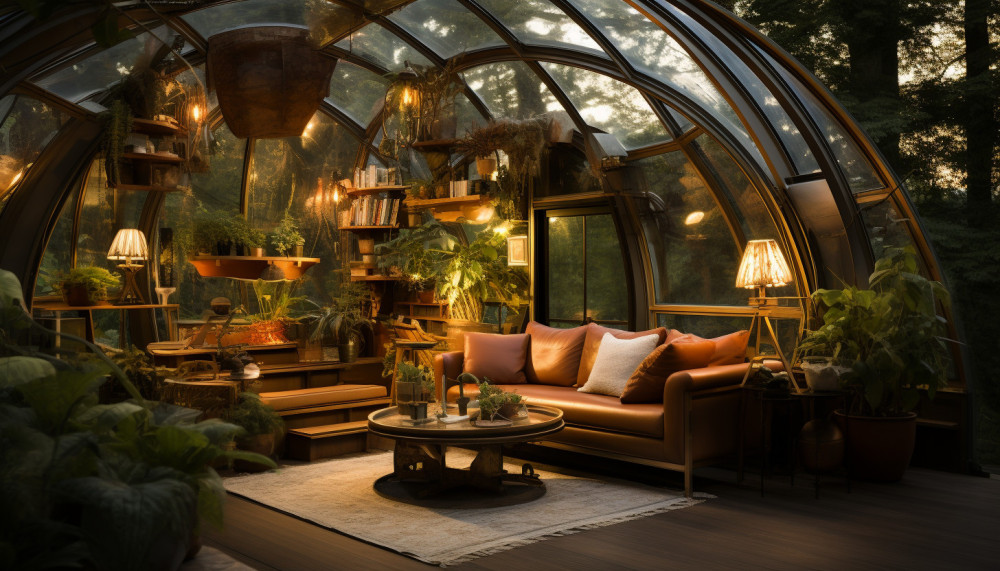 What material should I use to build a conservatory or glass dome?